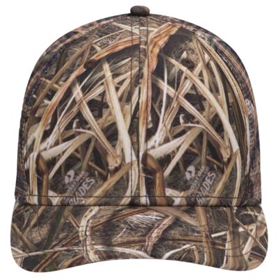 OTTO CAP® Mossy Oak Camouflage Superior Polyester Twill 6 Panel Low Profile Mesh Back Trucker Hat Thumbnail