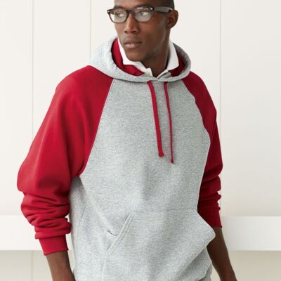 Nublend Colorblocked Raglan Hooded Sweatshirt Thumbnail